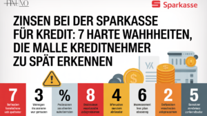 Zinsen bei der Sparkasse für Kredit: 7 harte Wahrheiten, die viele Kreditnehmer zu spät erkennen