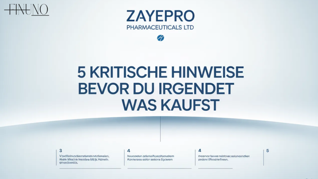 What zayepro pharmaceuticals ltd about: 5 Kritische Hinweise Bevor Du Irgendetwas Kaufst