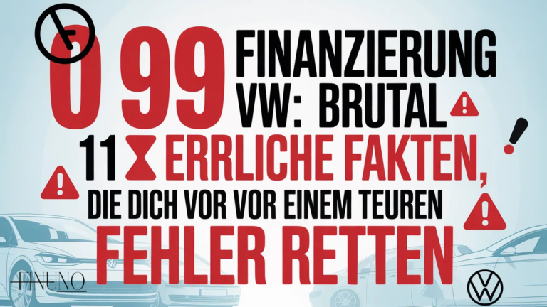 0 99 finanzierung vw: 11 Brutal Ehrliche Fakten, die dich vor einem teuren Fehler retten