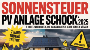Sonnensteuer PV Anlage Schock 2025: 7 harte Wahrheiten, die Hausbesitzer jetzt kennen müssen