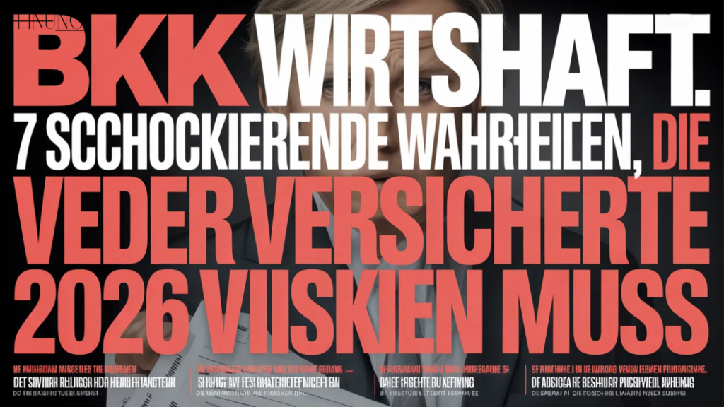 BKK Wirtschaft und Finanzen: 7 Schockierende Wahrheiten, die Jeder Versicherte 2026 Wissen Muss