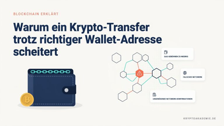 Warum ein Krypto-Transfer trotz richtiger Wallet-Adresse scheitert